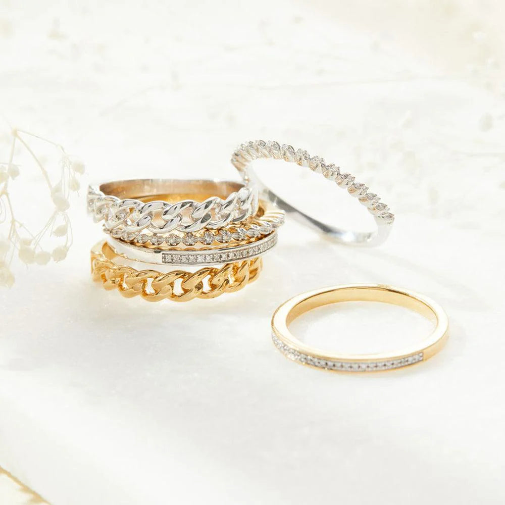 My Favorite Cuban Stackable Ring in gold (size 7.5) by Ella Stein