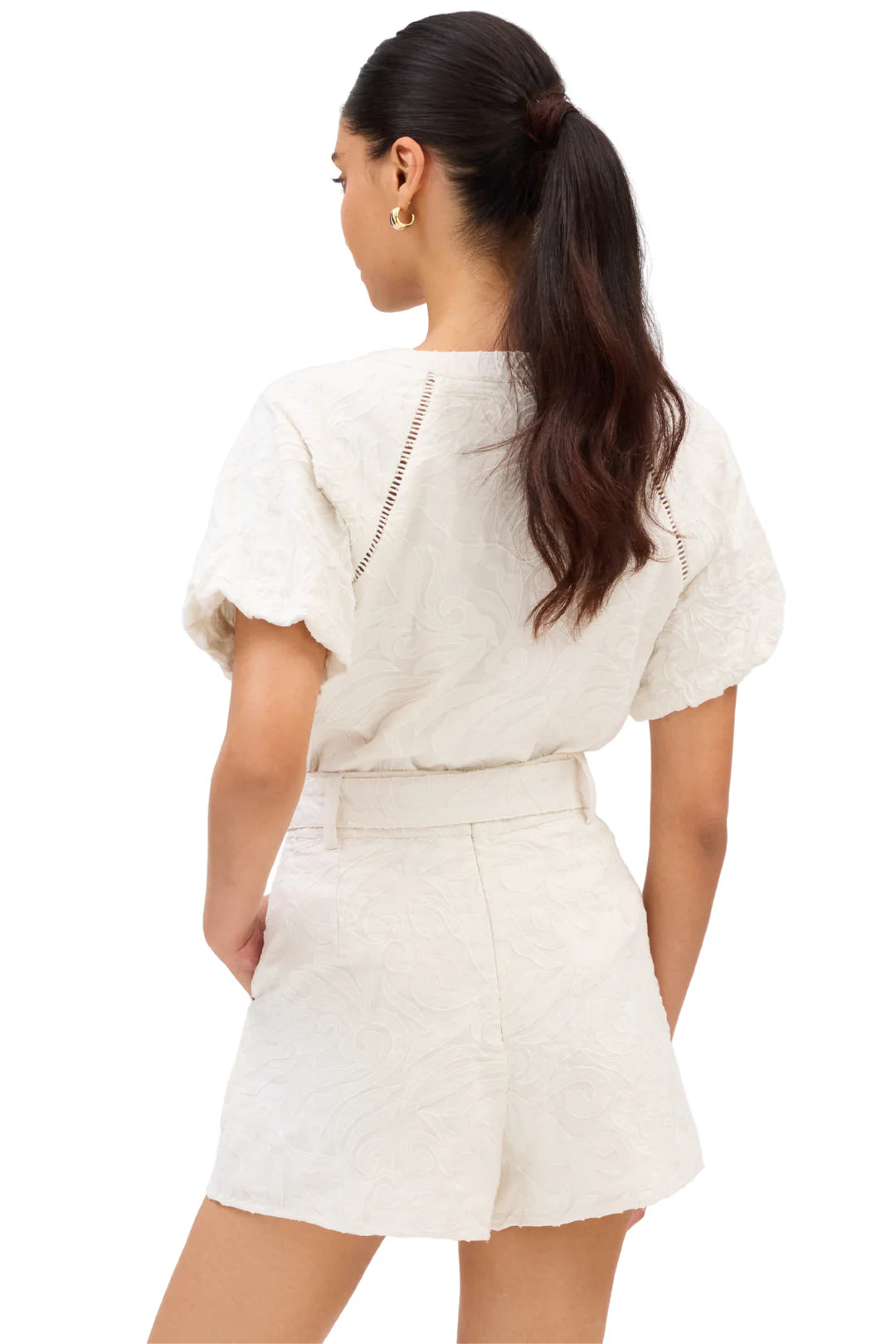 Embroidered Josephine Top in bone by Allison