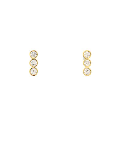 CZ Bar Studs in gold by Secretbox