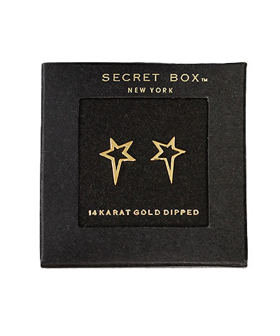 Twinkle Star Studs in gold by Secretbox