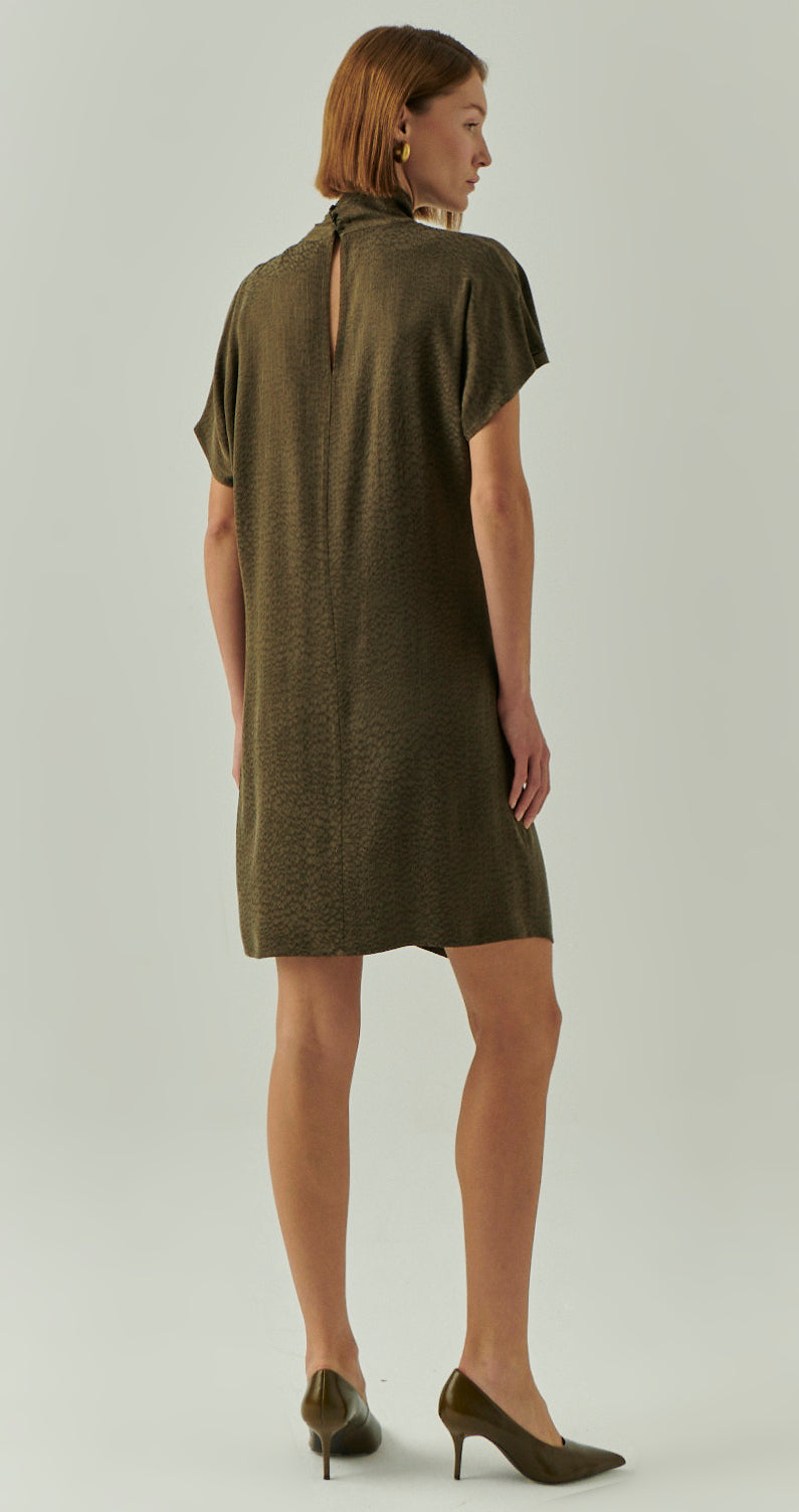 Martha Shift Dress in olive by Exquise