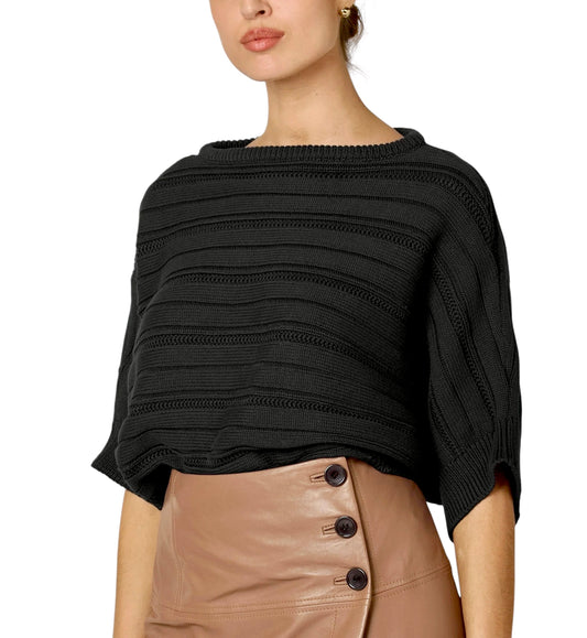 Caro Sweater in black by Cleobella