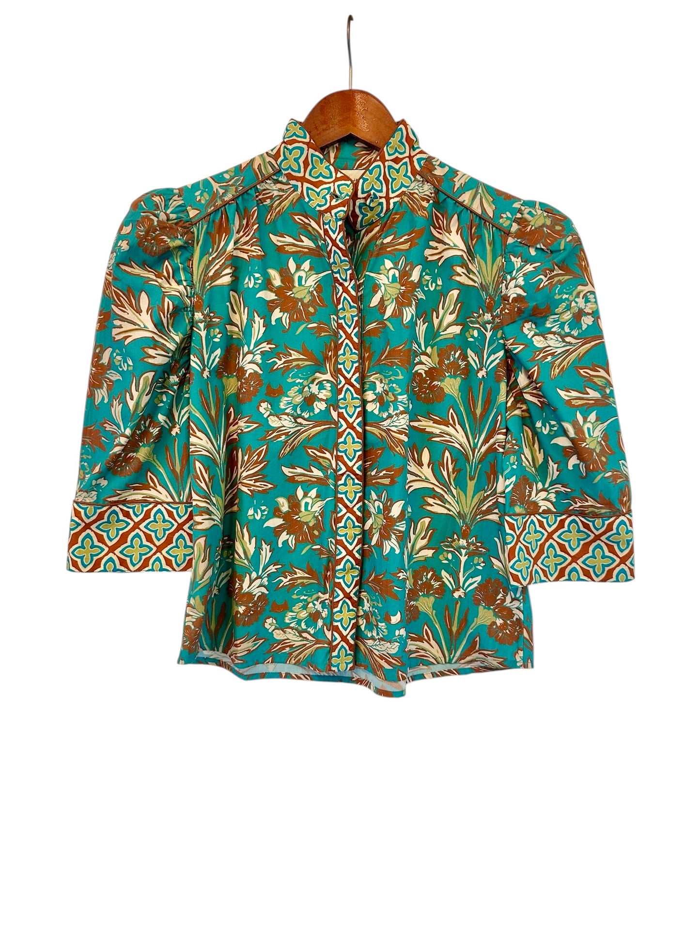 Ruthie Top in grandeur turquoise by Elizabeth James