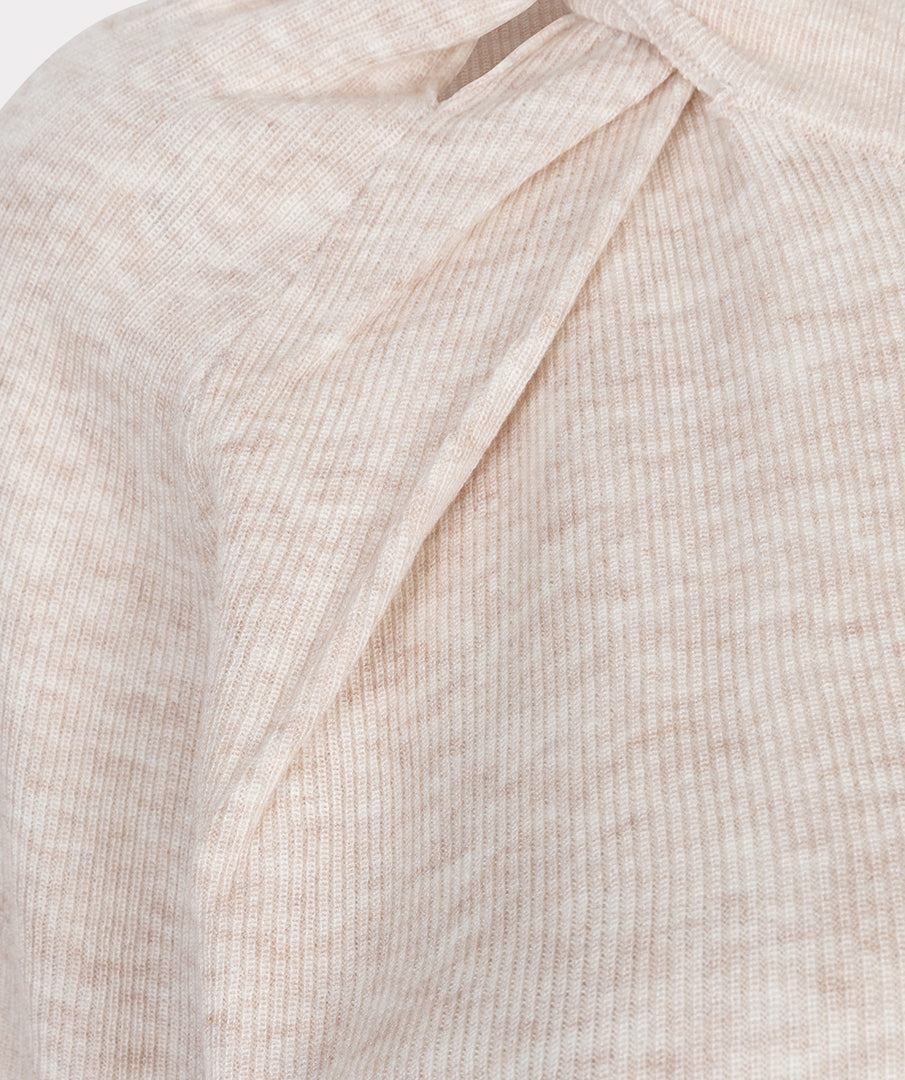Long Sleeve Twisted Sweater in natural by Esqualo