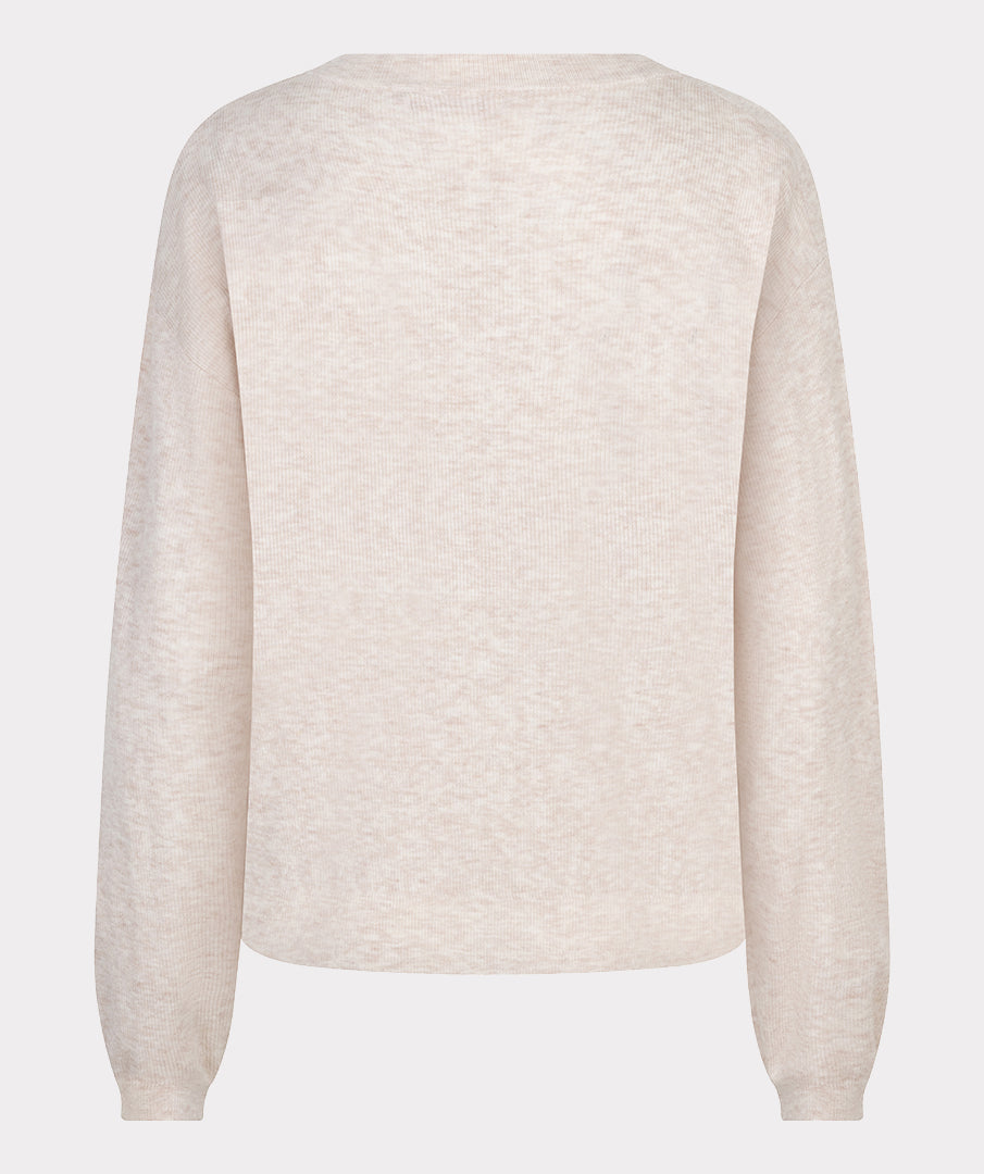 Long Sleeve Twisted Sweater in natural by Esqualo