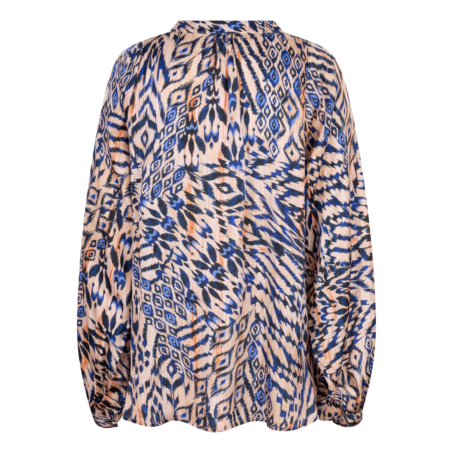 Long Sleeve Button Up Flow Print Blouse in blue multi by Esqualo