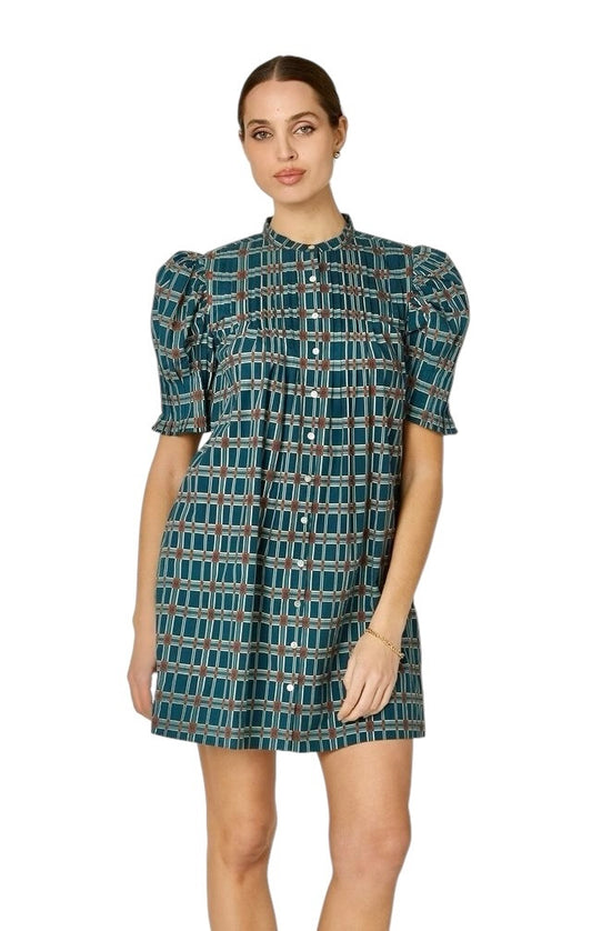 Nadia Mini Dress in santo stripe print by Cleobella