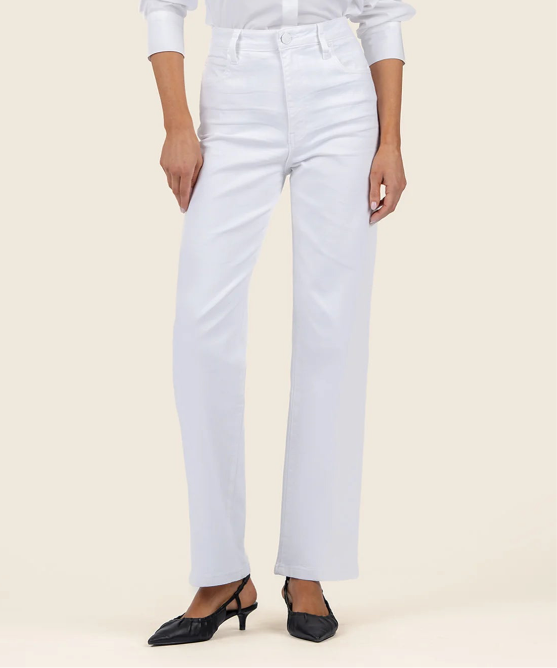 Sienna High Rise Wide Leg in optic white by KUT