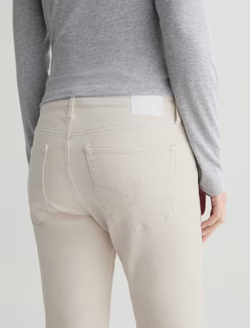 Mari High Rise Slim Straight Crop in pumice by AG