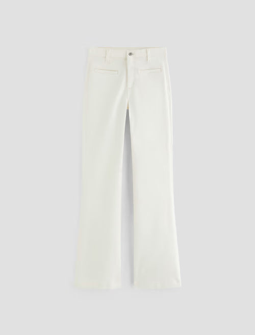 Desi High Rise Flare Jean in powder by AG