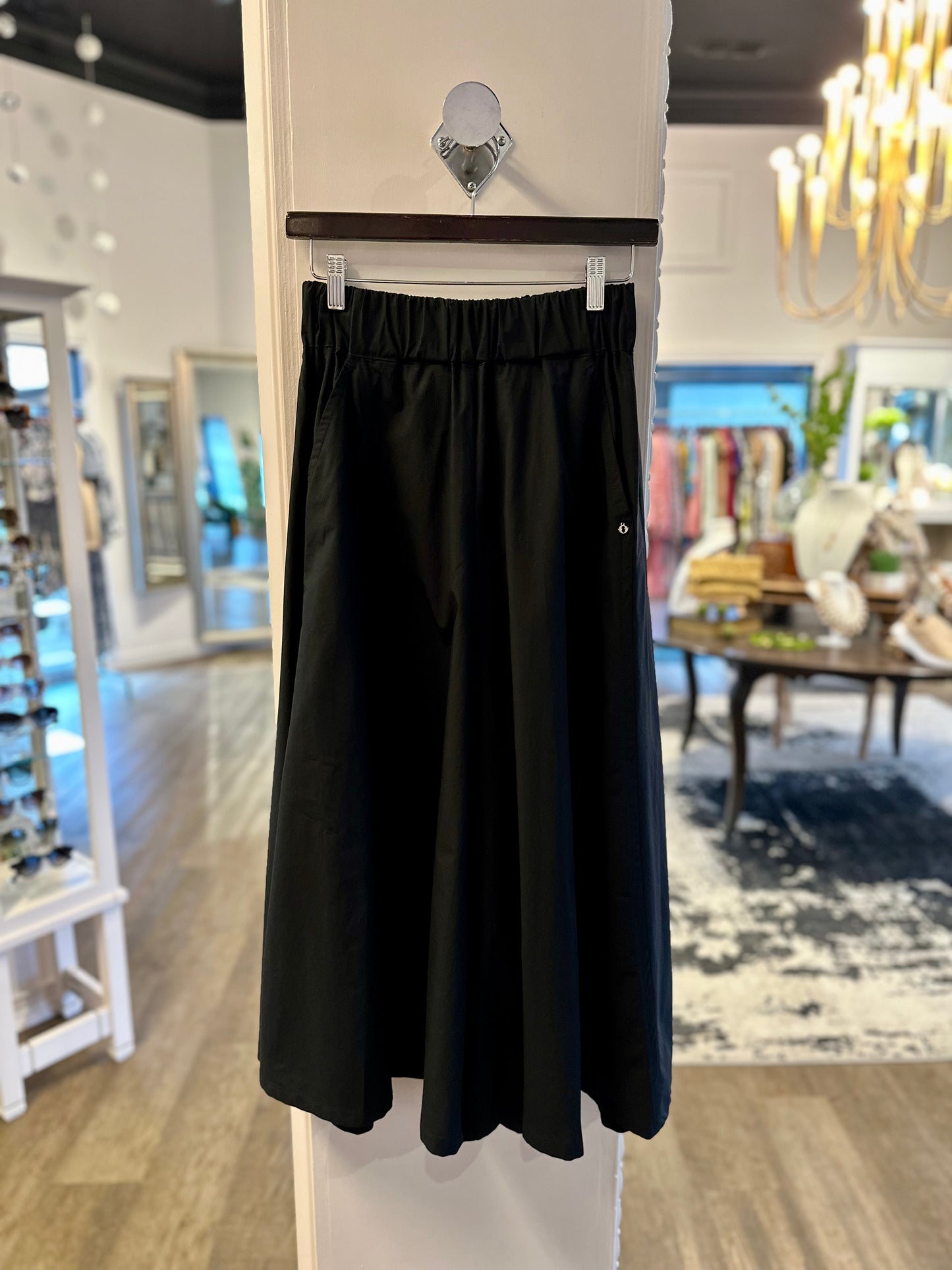 Soleil Flutter Sleeve Maxi Dress in black by Fitzroy & Willa