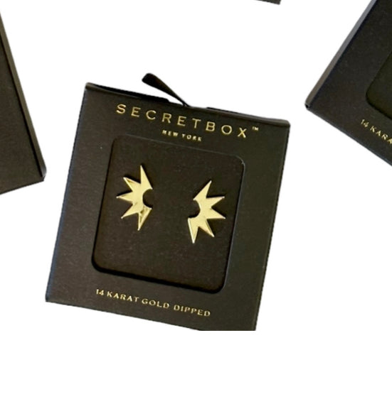 Spike Gold Dipped Small Earrings in gold by Secretbox