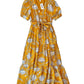 Floral Printed Maxi Dress in caramel by See U Soon
