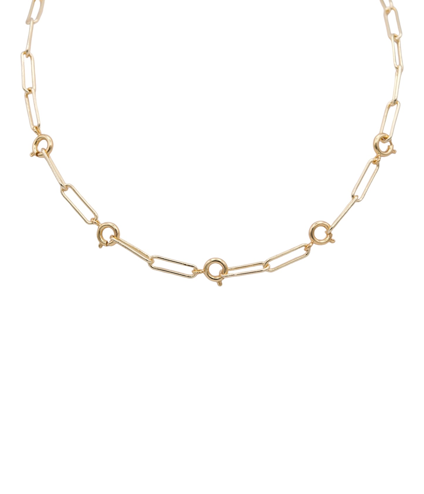 Charm Bar- Off the Hook Clasp Necklace in gold by Farrah B