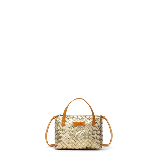 Gemmina Crossbody Bag in woven platino by Uashmama