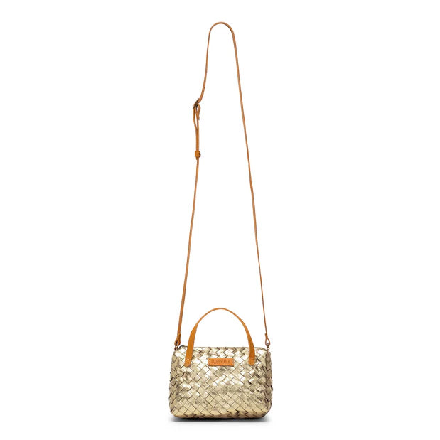 Gemmina Crossbody Bag in woven platino by Uashmama