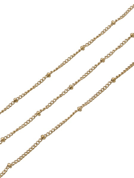 Charm Bar- Gold Link Ball Chain Necklace in gold by Farrah B