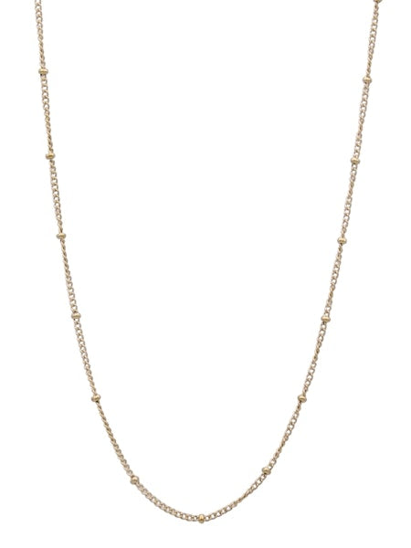 Charm Bar- Gold Link Ball Chain Necklace in gold by Farrah B
