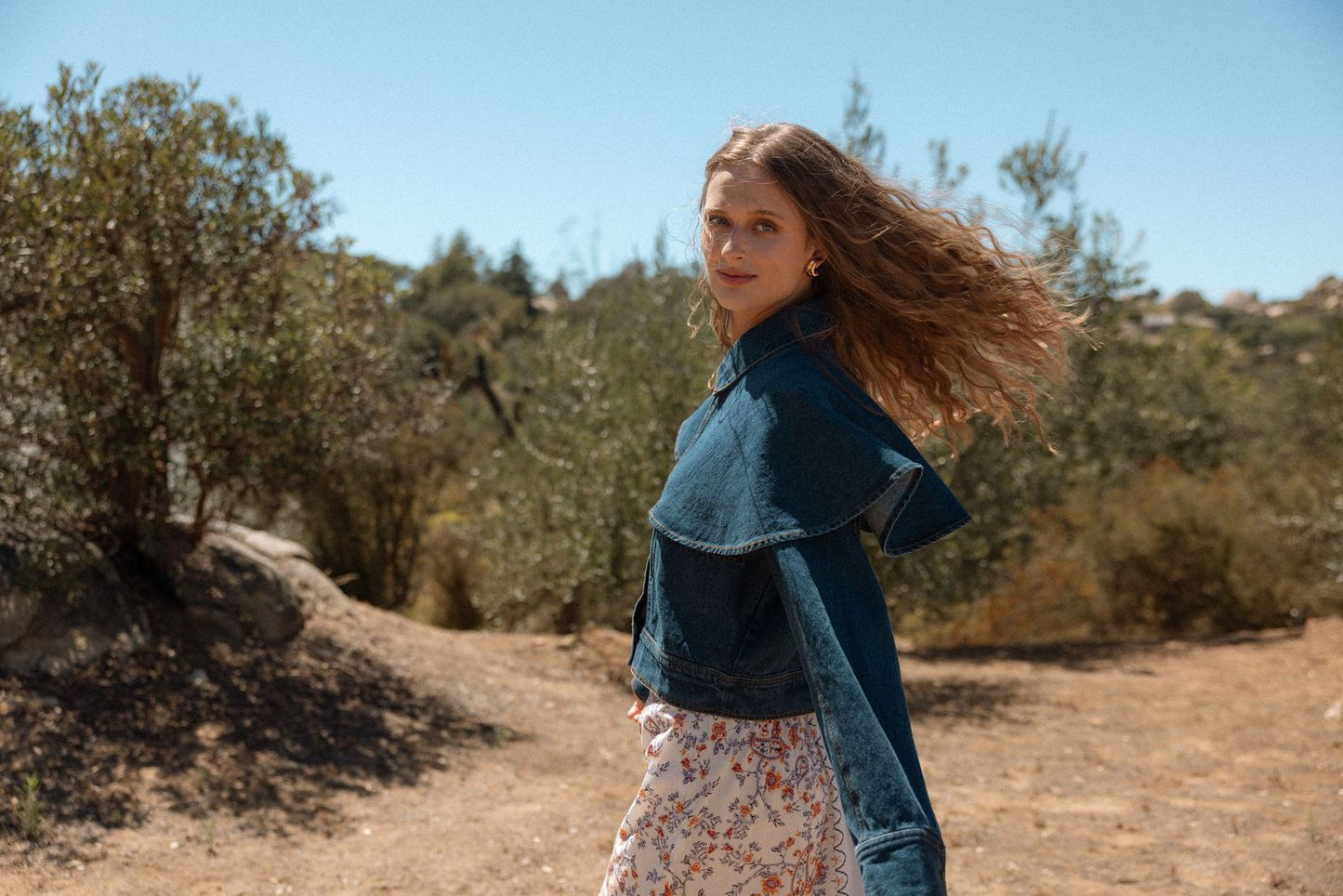 Clarke Jacket in dark denim by Cleobella