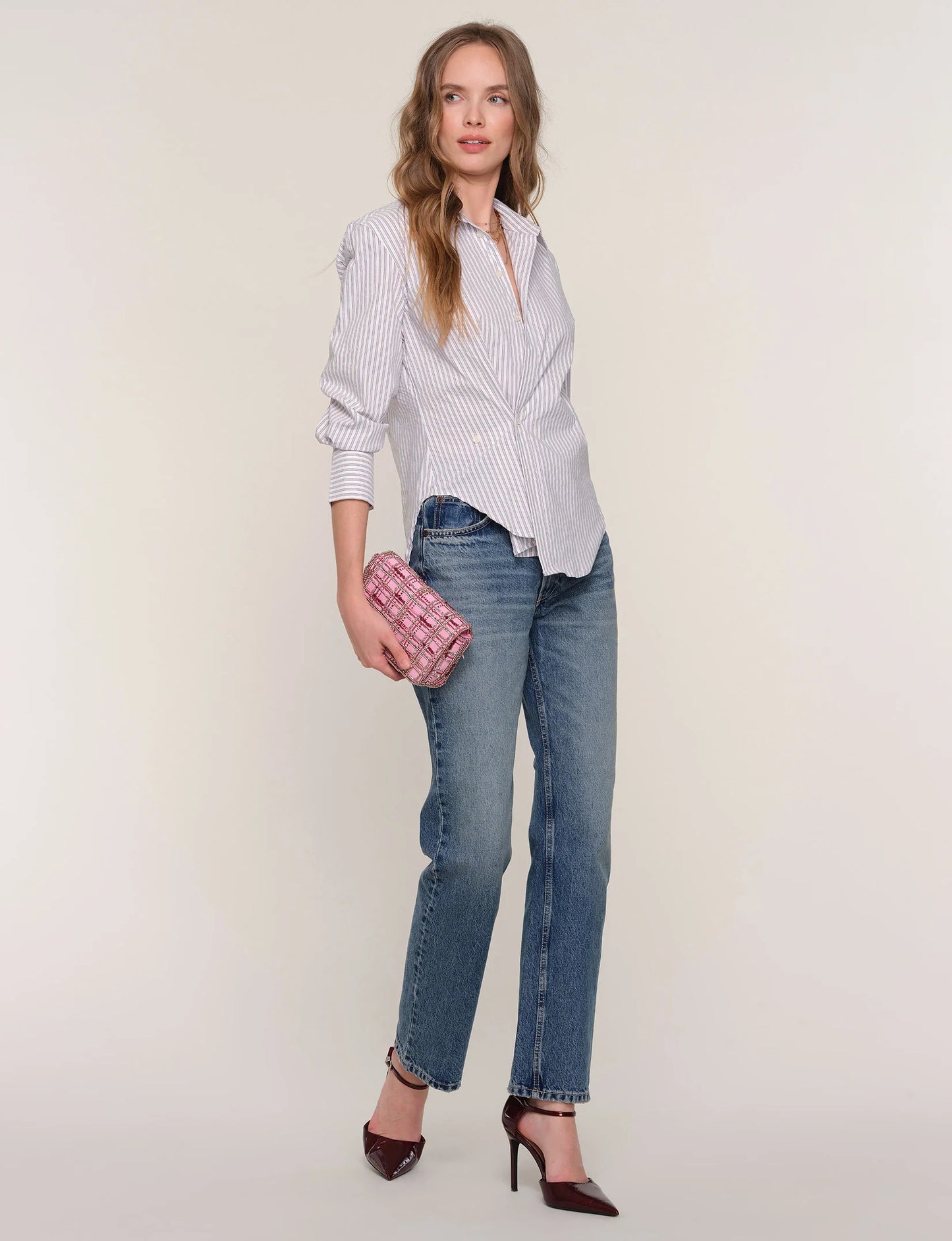 Solara Button Up Shirt in paper by Heartloom