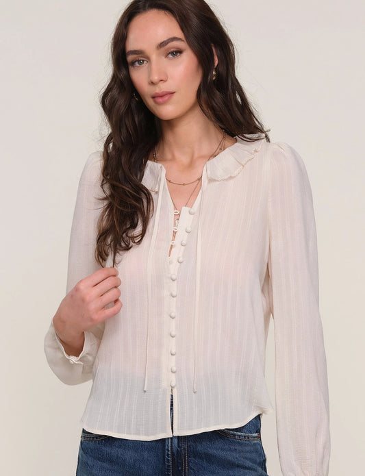 Heath Blouse in ivory by Heartloom