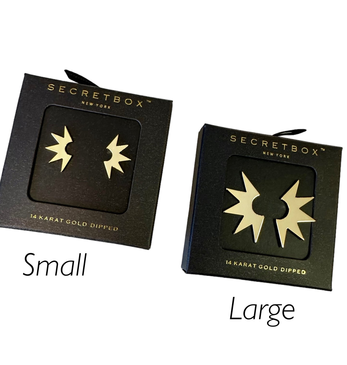 Spike Gold Dipped Small Earrings in gold by Secretbox
