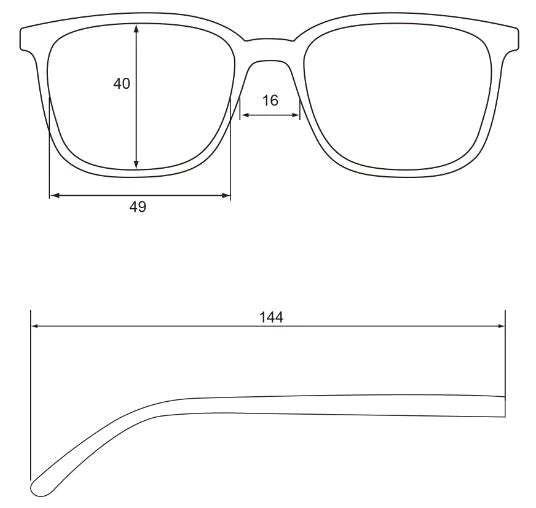 Enzo Reading Glasses: Black / +2.00