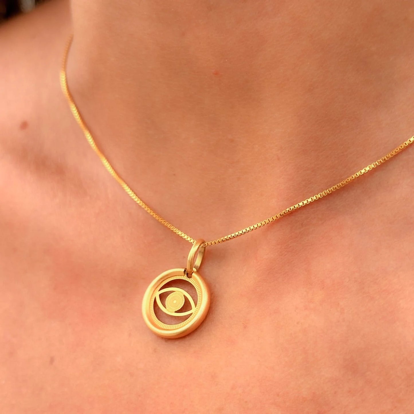 Matilda Evil Eye Charm Necklace by Carioca
