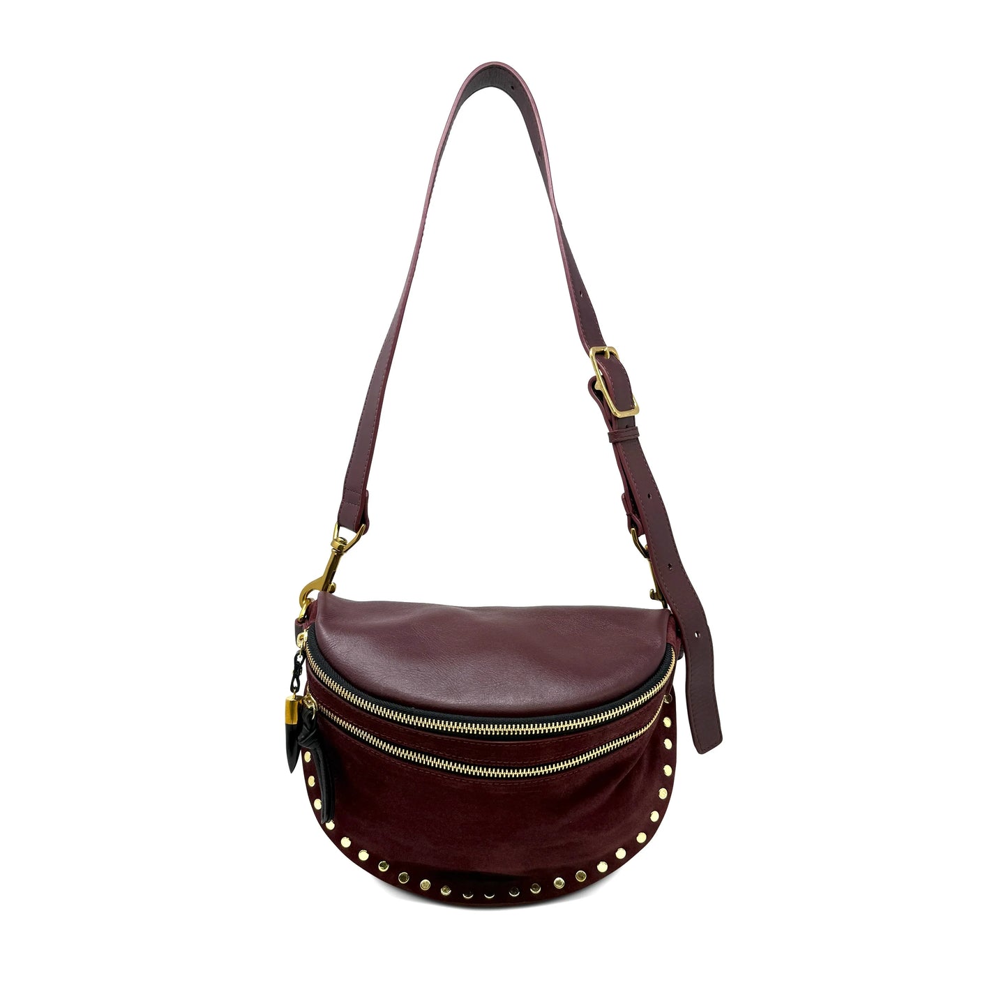 Inez Studded Belt Bag in zinfandel by Kempton