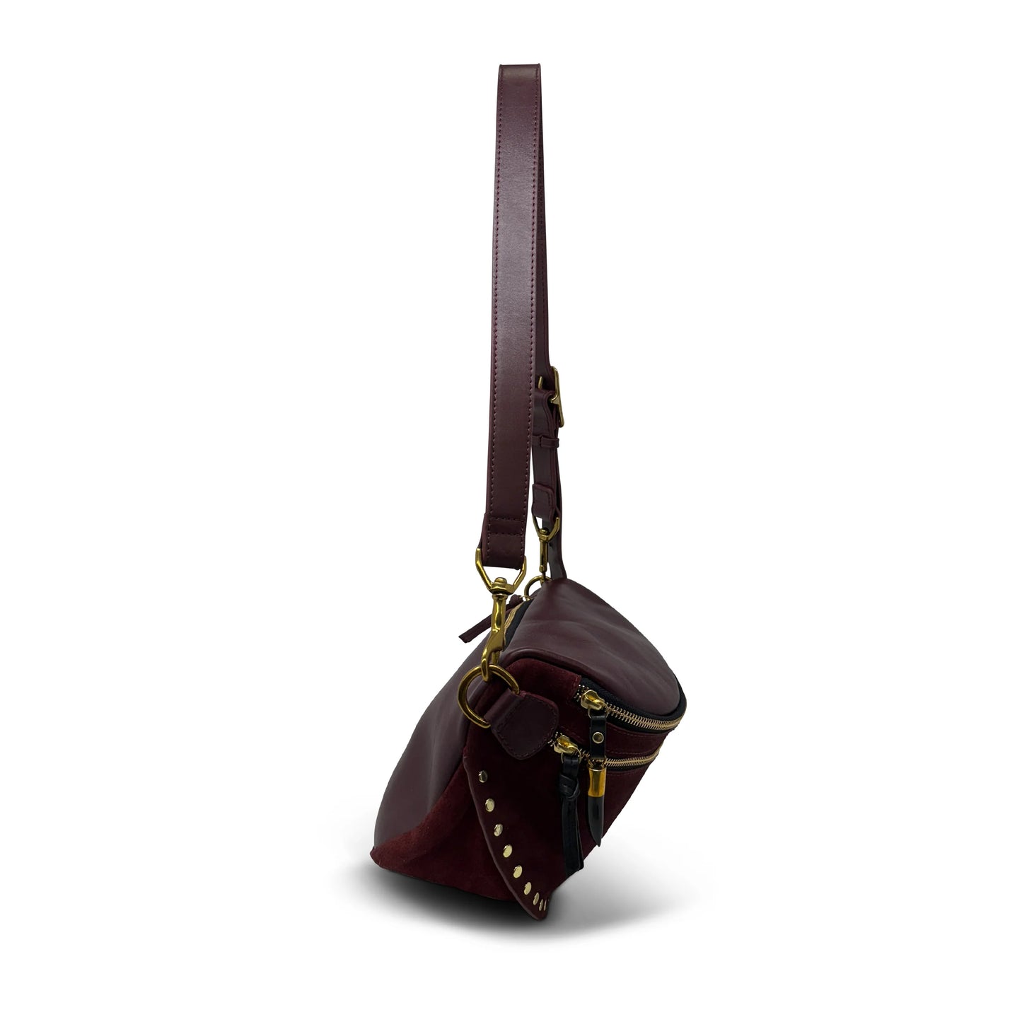 Inez Studded Belt Bag in zinfandel by Kempton