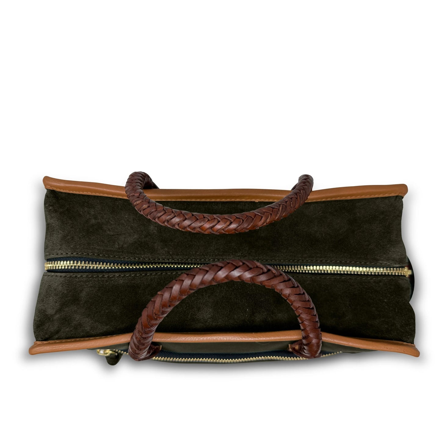 474 Holdall Bag in olive suede by Kempton