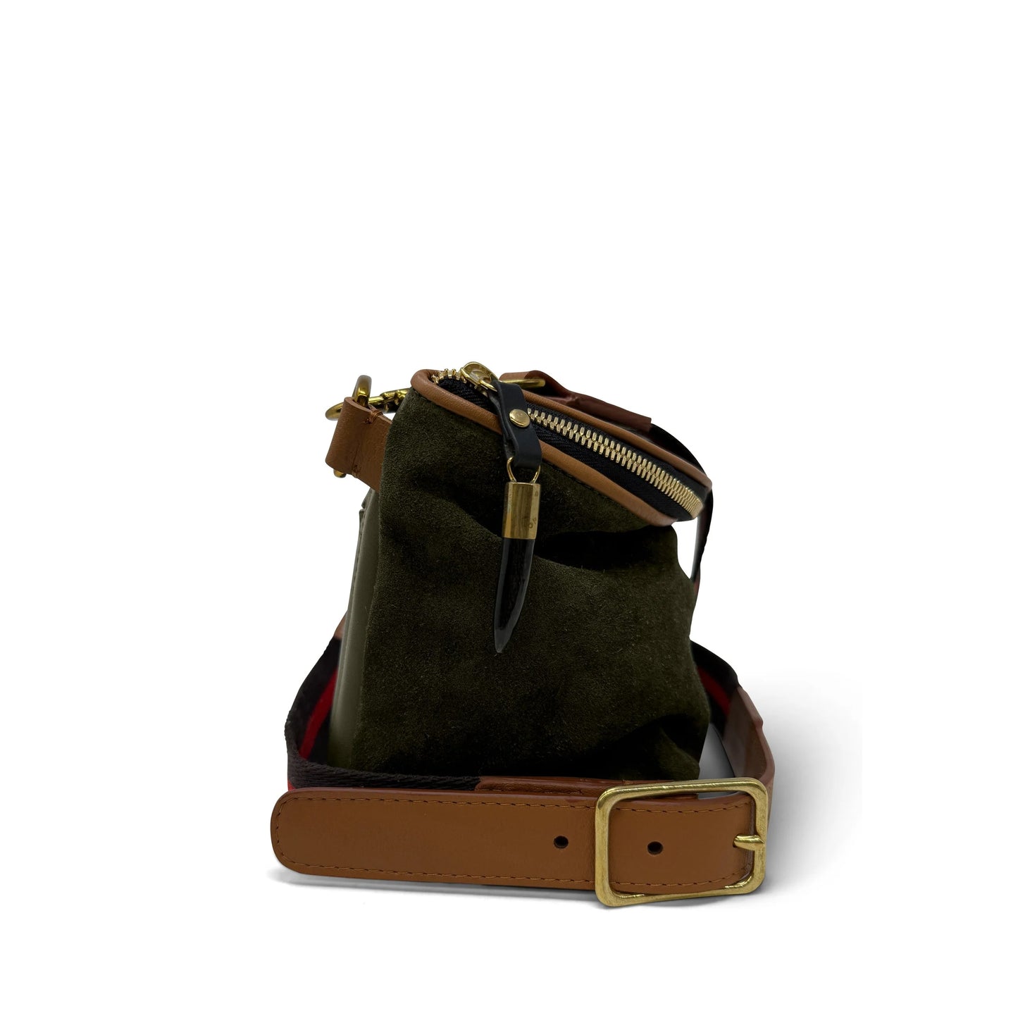 Mini Windbourne Crossbody in olive suede by Kempton