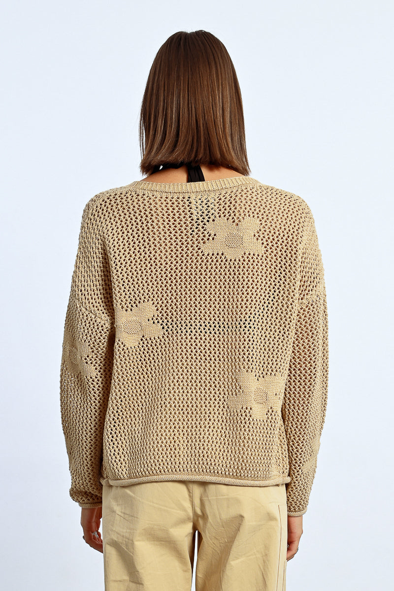 Lightweight Cardigan in beige by Molly Bracken