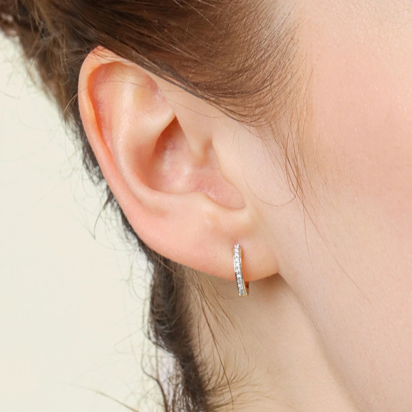 Lab-Grown Gleam Hoop Earrings in gold by Ella Stein