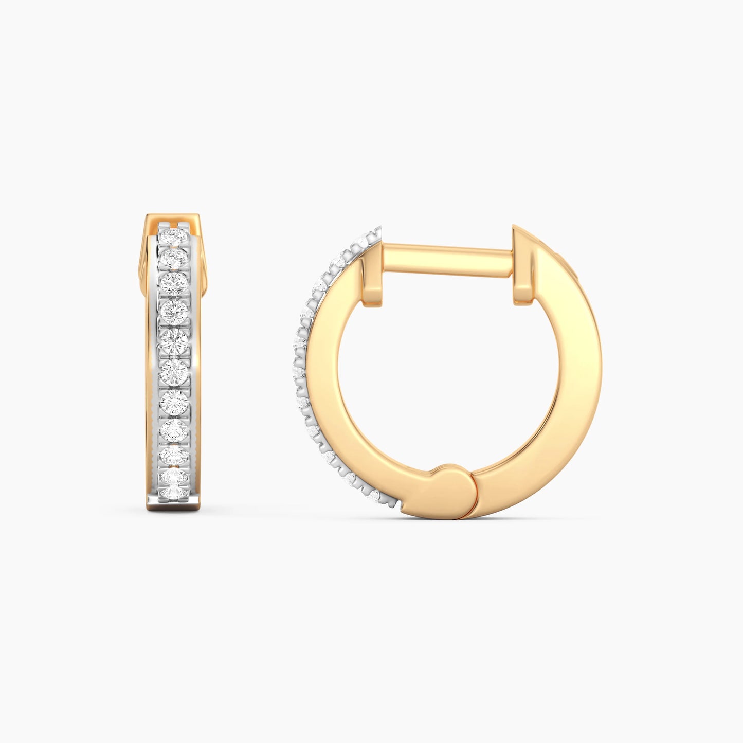 Lab-Grown Gleam Hoop Earrings in gold by Ella Stein