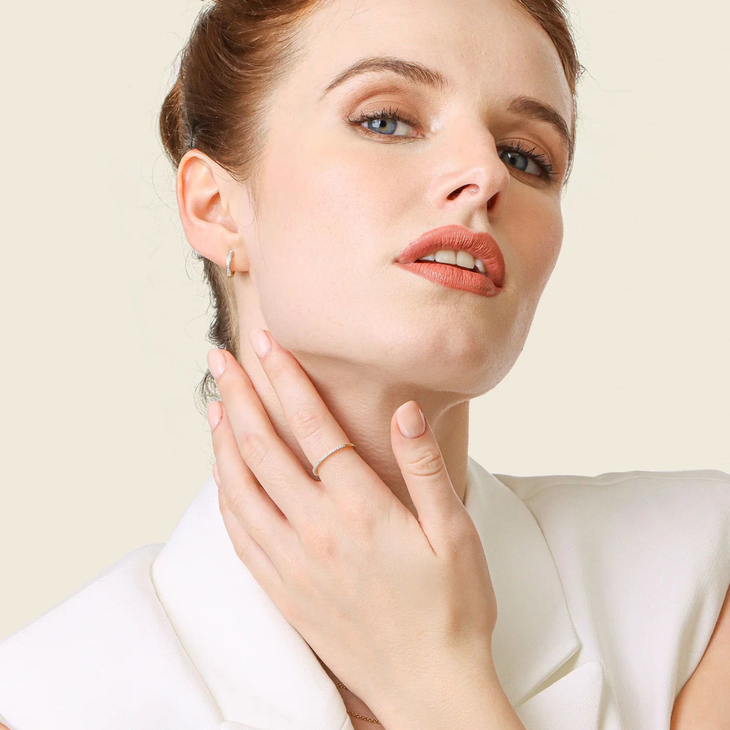 Lab-Grown Gleam Hoop Earrings in gold by Ella Stein
