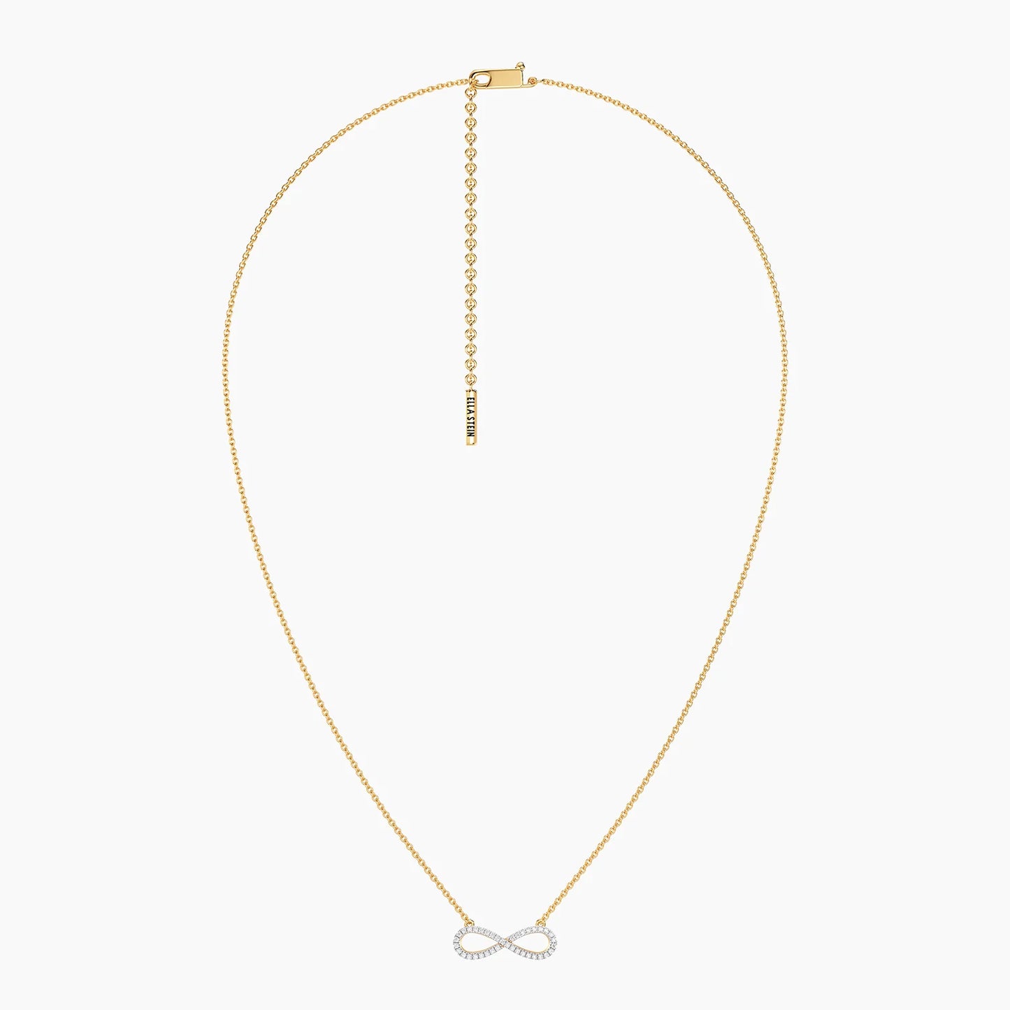 Lab-Grown Infinity Glow Pendant Necklace in gold by Ella Stein