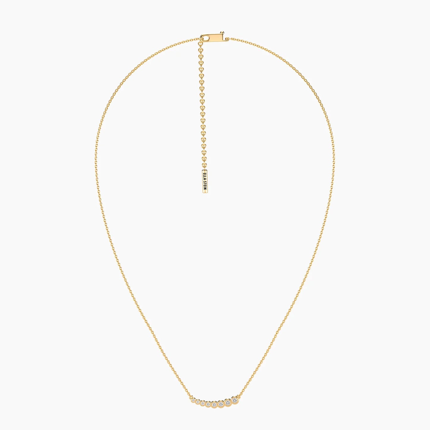 Lab-Grown Bezel Classic Pendant Necklace in gold by Ella Stein
