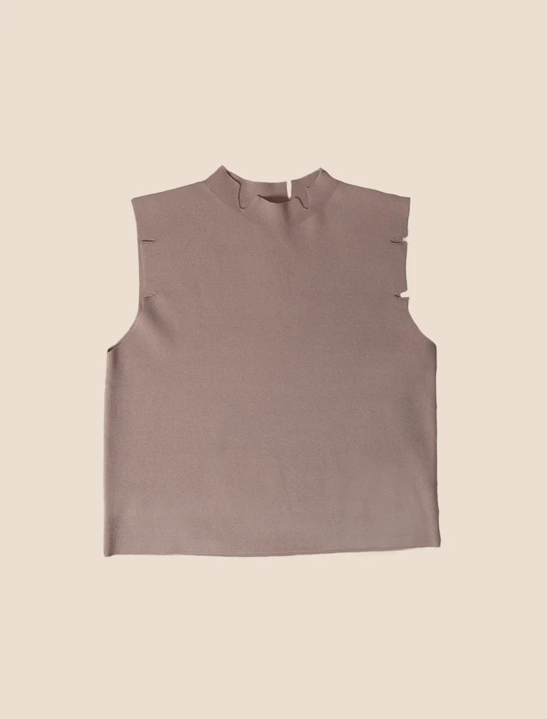 Betty Sweater Vest in light taupe by Kerisma