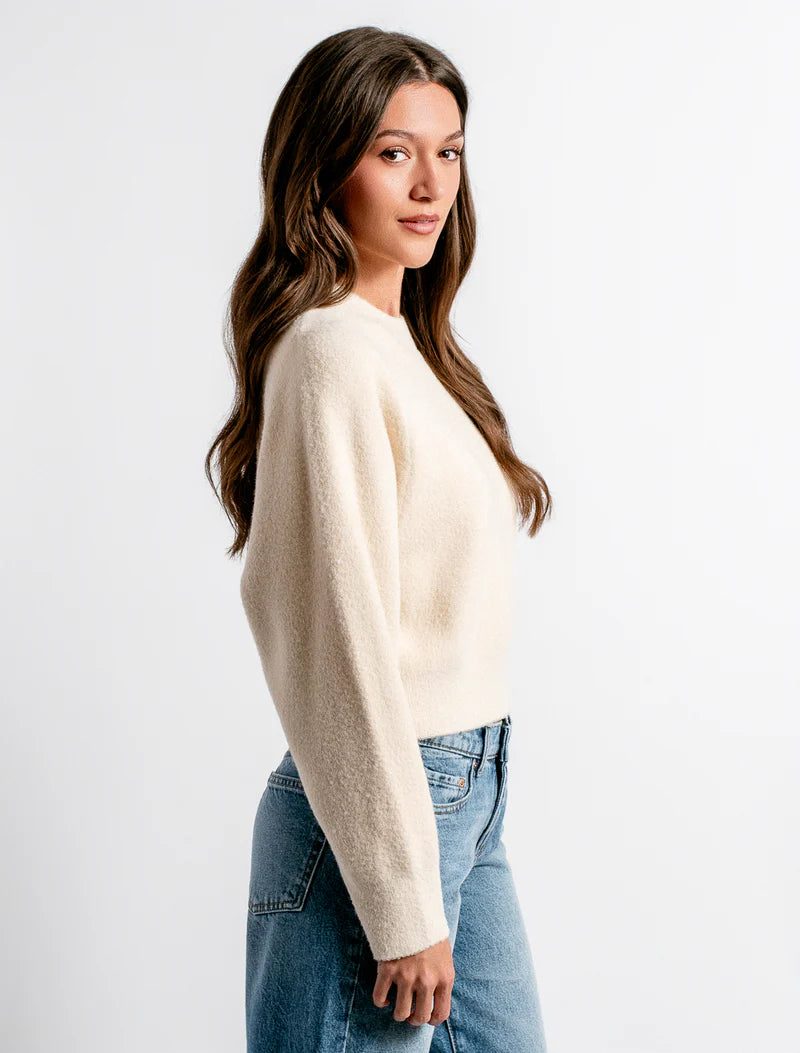 Carrara Solid Sweater in ecru by Kerisma