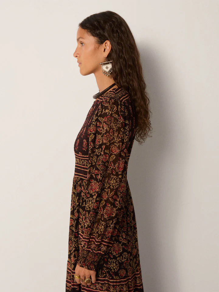 Andrea Maxi Dress in artemisia anguria by Maison Hotel