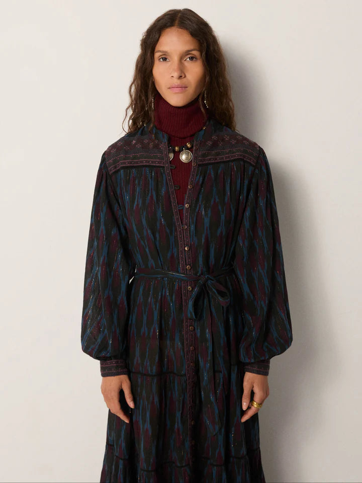 Ciro Maxi Dress in firework ocean by Maison Hotel