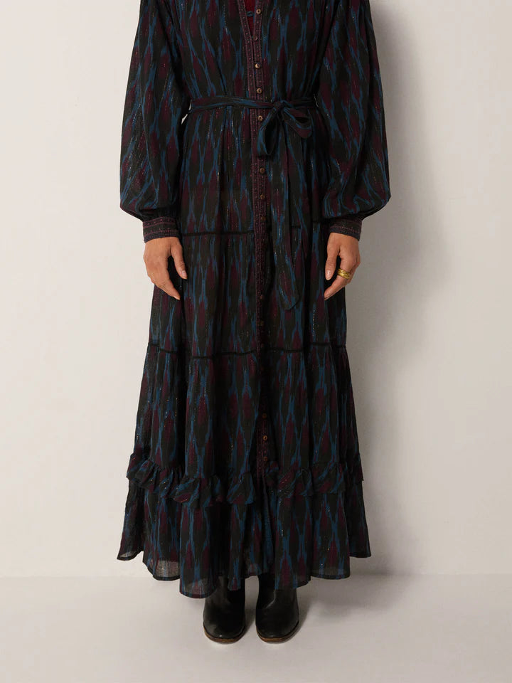 Ciro Maxi Dress in firework ocean by Maison Hotel