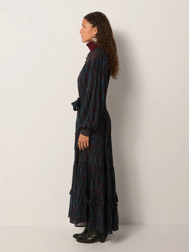 Ciro Maxi Dress in firework ocean by Maison Hotel