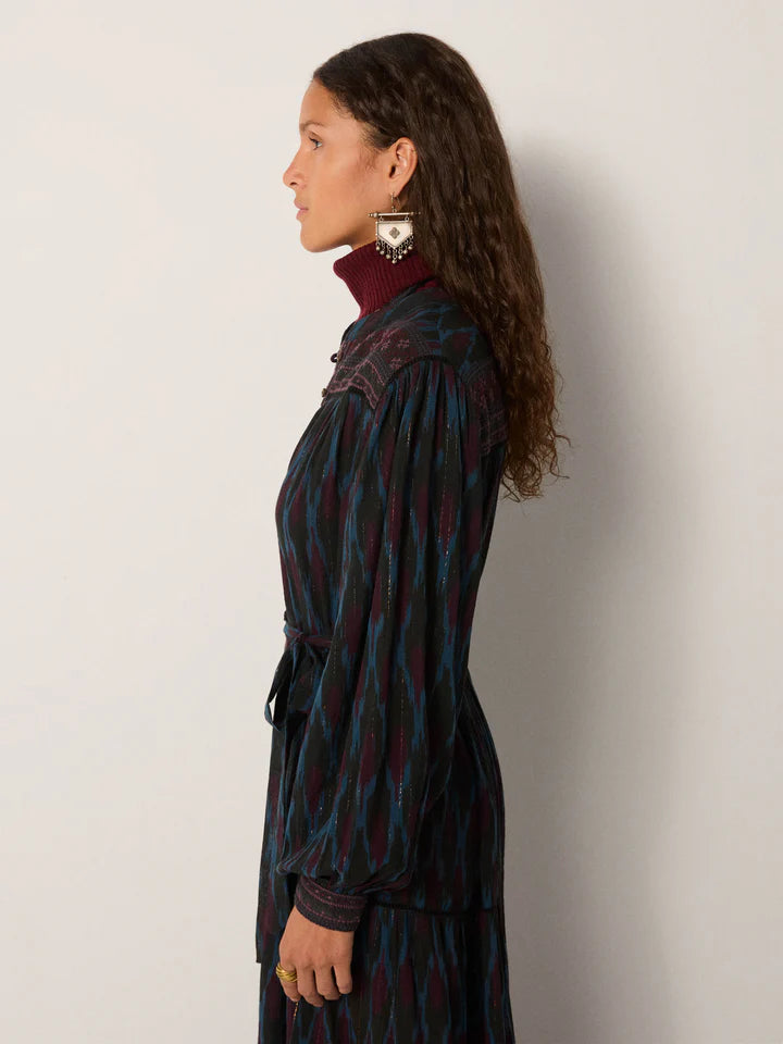 Ciro Maxi Dress in firework ocean by Maison Hotel