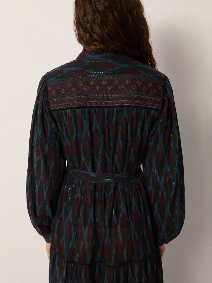 Ciro Maxi Dress in firework ocean by Maison Hotel