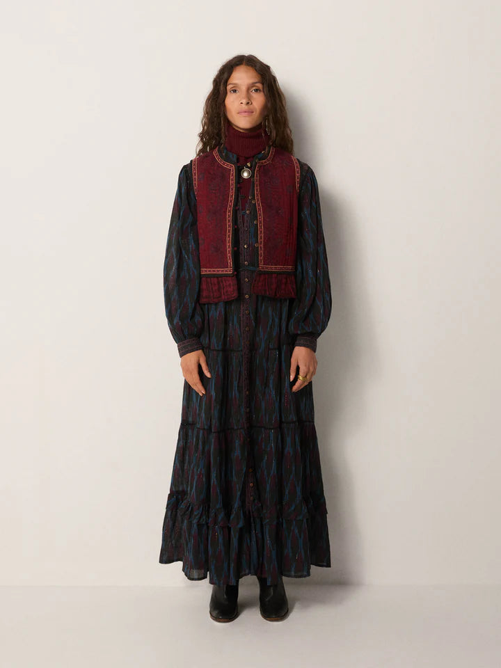 Ciro Maxi Dress in firework ocean by Maison Hotel