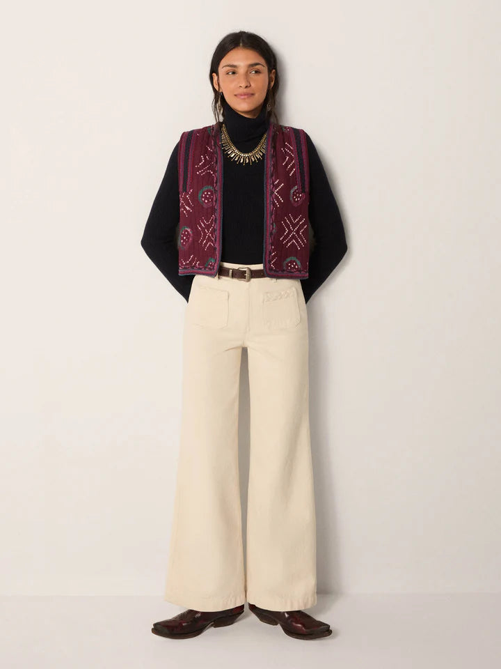 Natalie Vest in wine amethyst by Maison Hotel