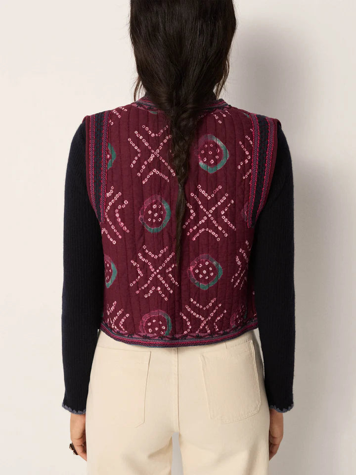 Natalie Vest in wine amethyst by Maison Hotel