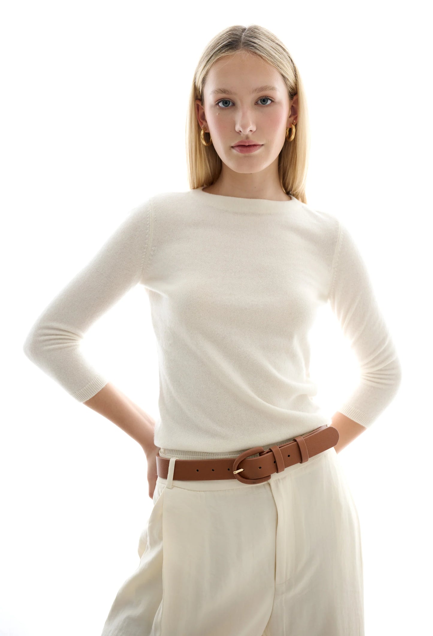 Westwood Leather Belt in caramel by Laurel & Gold